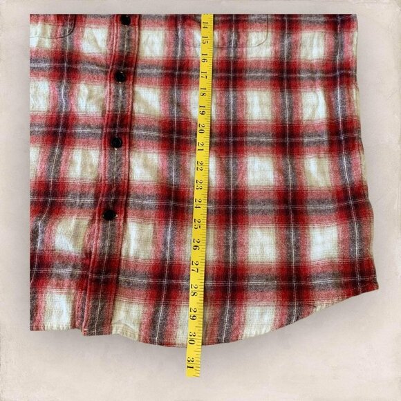 Lucky Brand Flannel Shirt Mens XXL Red Plaid Classic Fit Long Sleeve Button Down - Picture 3 of 5